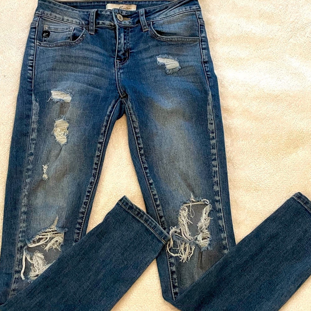 Kancan distressed skinny jeans